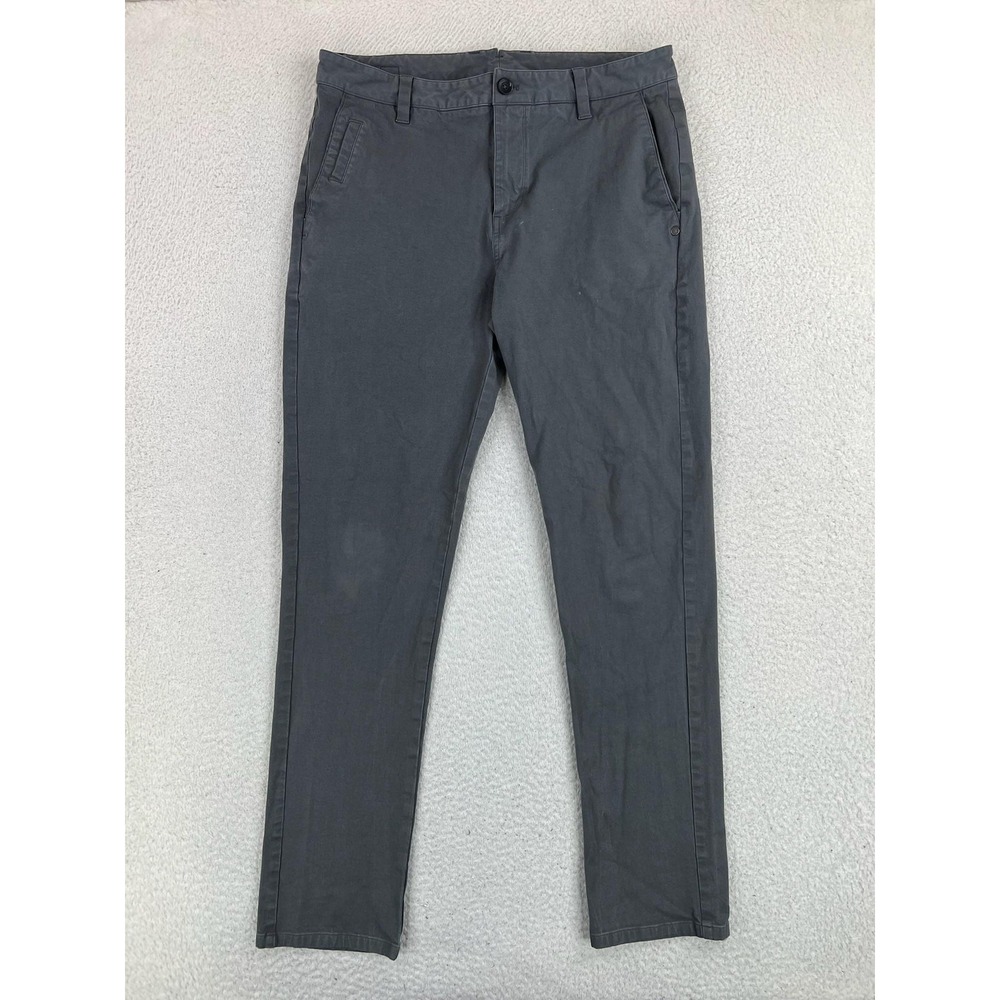 Vuori Pants Mens 32x32 Gray All Ways Chino Slim Fit Stretch Canvas Chino Casual